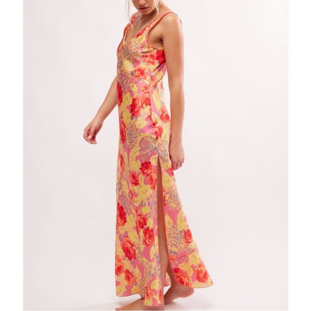 FREE PEOPLE Worth The Wait Bias Slip Dress S Fiesta Combo NWT